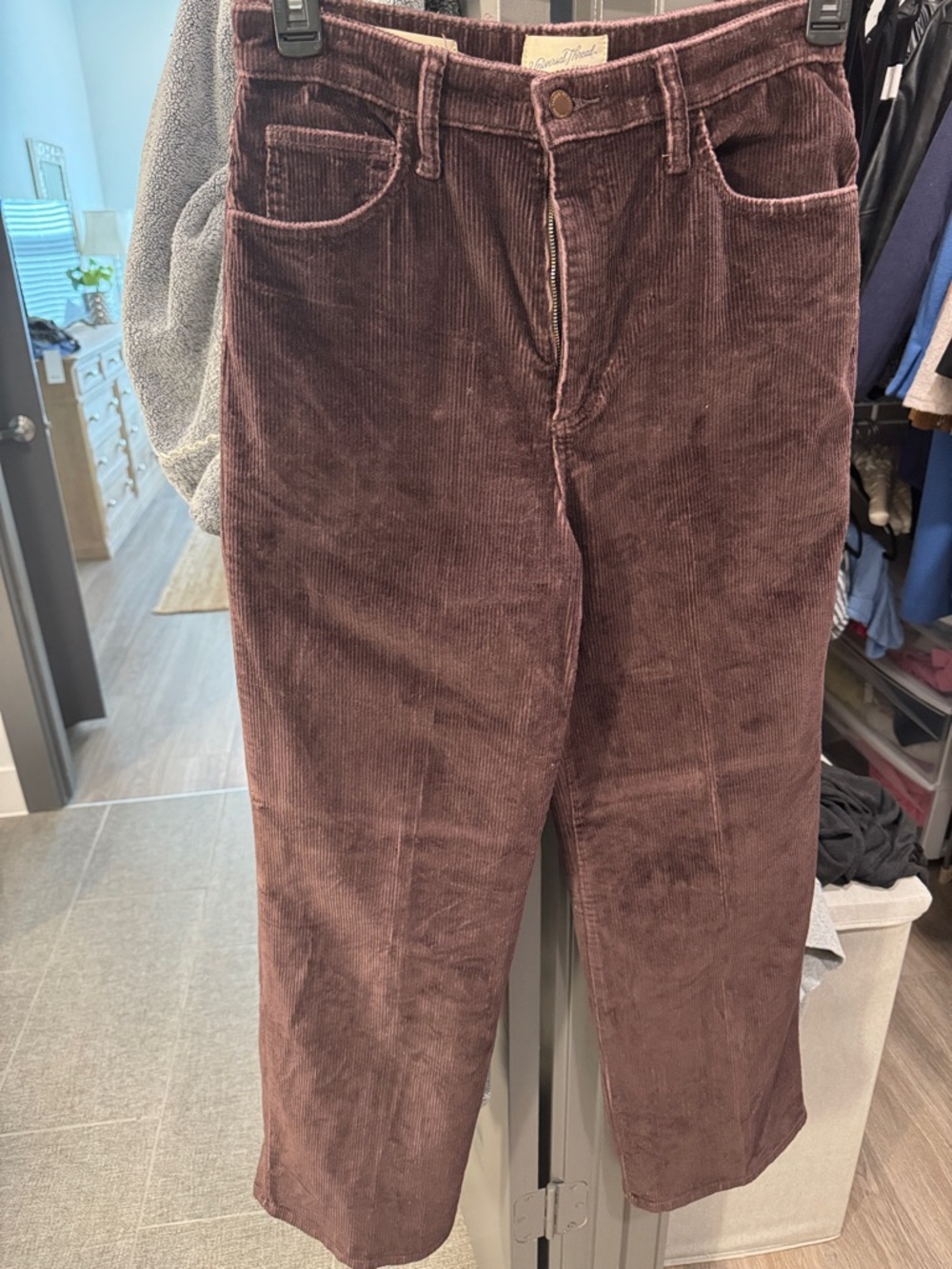 Universal Thread Wide-Leg Corduroy Pants — chocolate brown